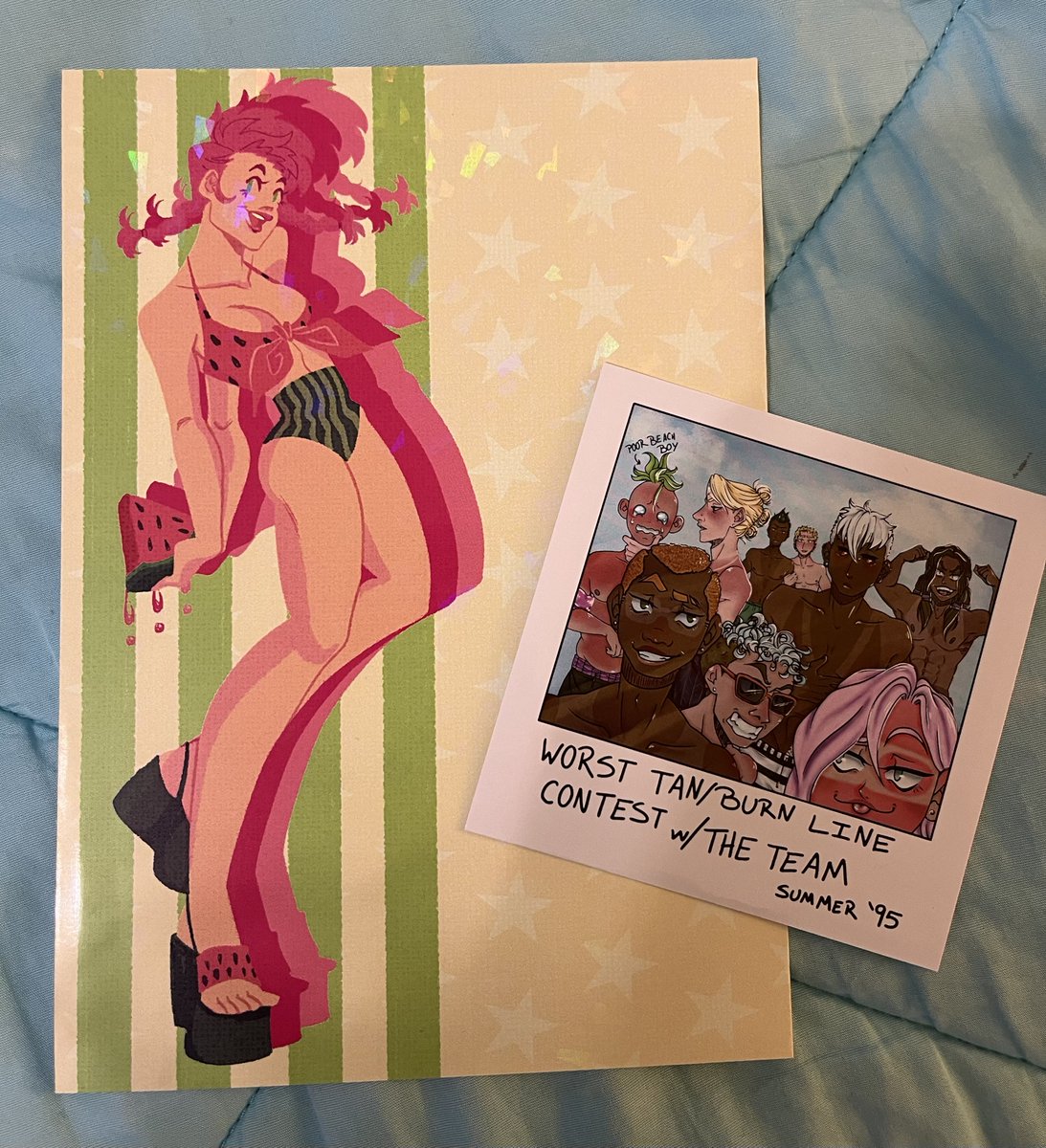 SummerDaysZine's tweet photo. Another big update: zines are here!
We've also received proofs for the holo print and polaroid. Both have been approved, so we should receive the rest of the batch, along with the postcards, shortly! https://t.co/c5a0VW0k8B