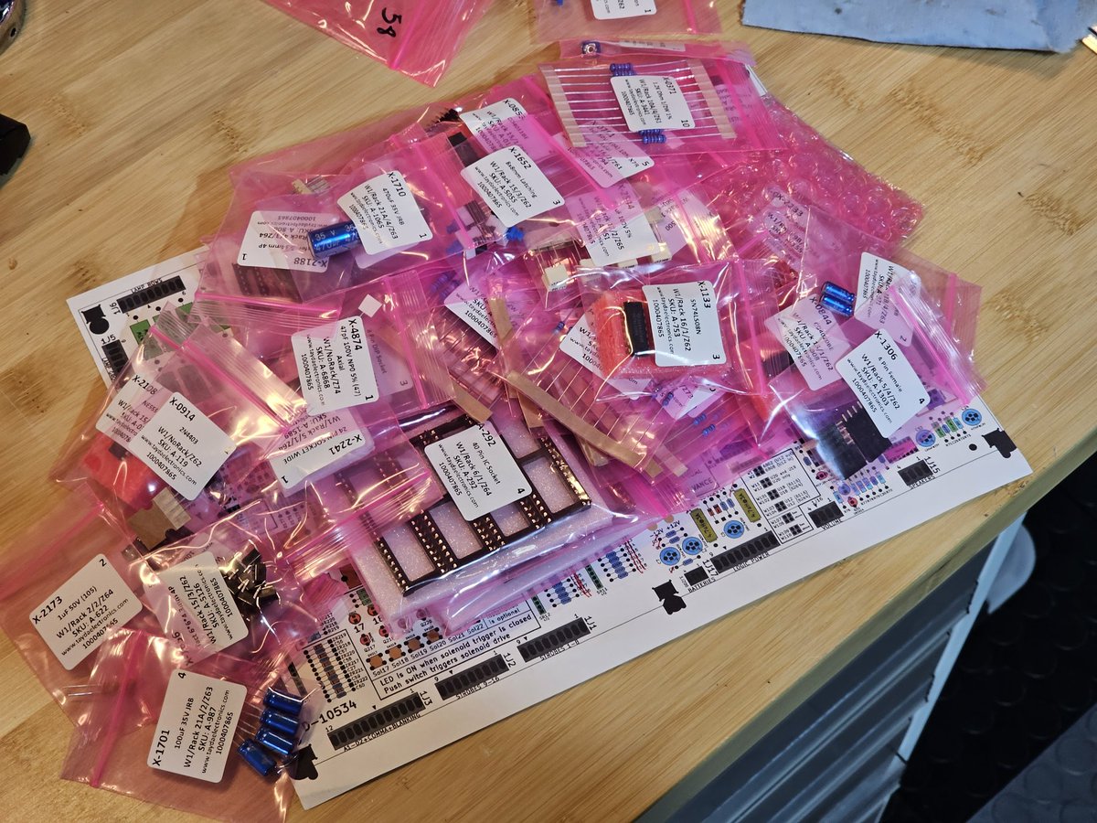 Final batch of goodies has arrived for my Comet pinball board build! So many tiny components...