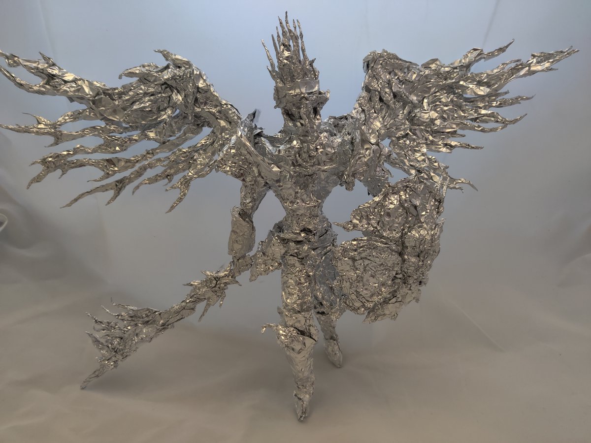 foil_guy's tweet photo. Siegfrund the Nephilim from Raid: Shadow Legends - Aluminum Foil Sculpture
#foil #sculpture #art #fanart #raid #RaidShadowLegends #raid #raidshadowlegendsfanart #plarium @plarium #videogame #videogames #videogamefanart #siegfrundthenephilim #nephilim #angel #sacredorder #knight https://t.co/G3S0K6OZEj