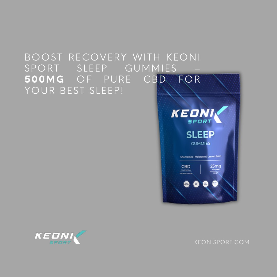 keonisport's tweet photo. Revitalize with Keoni Sport Sleep Gummies – 500mg of pure CBD for your body's repair mode. Low carbs, natural ingredients – the ultimate bedtime treat! 🚀🌿 

Shop our website for your CBD essentials.

https://t.co/UZAyrKag3e

#hemp #cbdlife #cbdhealth #cbdheals #cbdgummies https://t.co/QCAJZ0qnLT