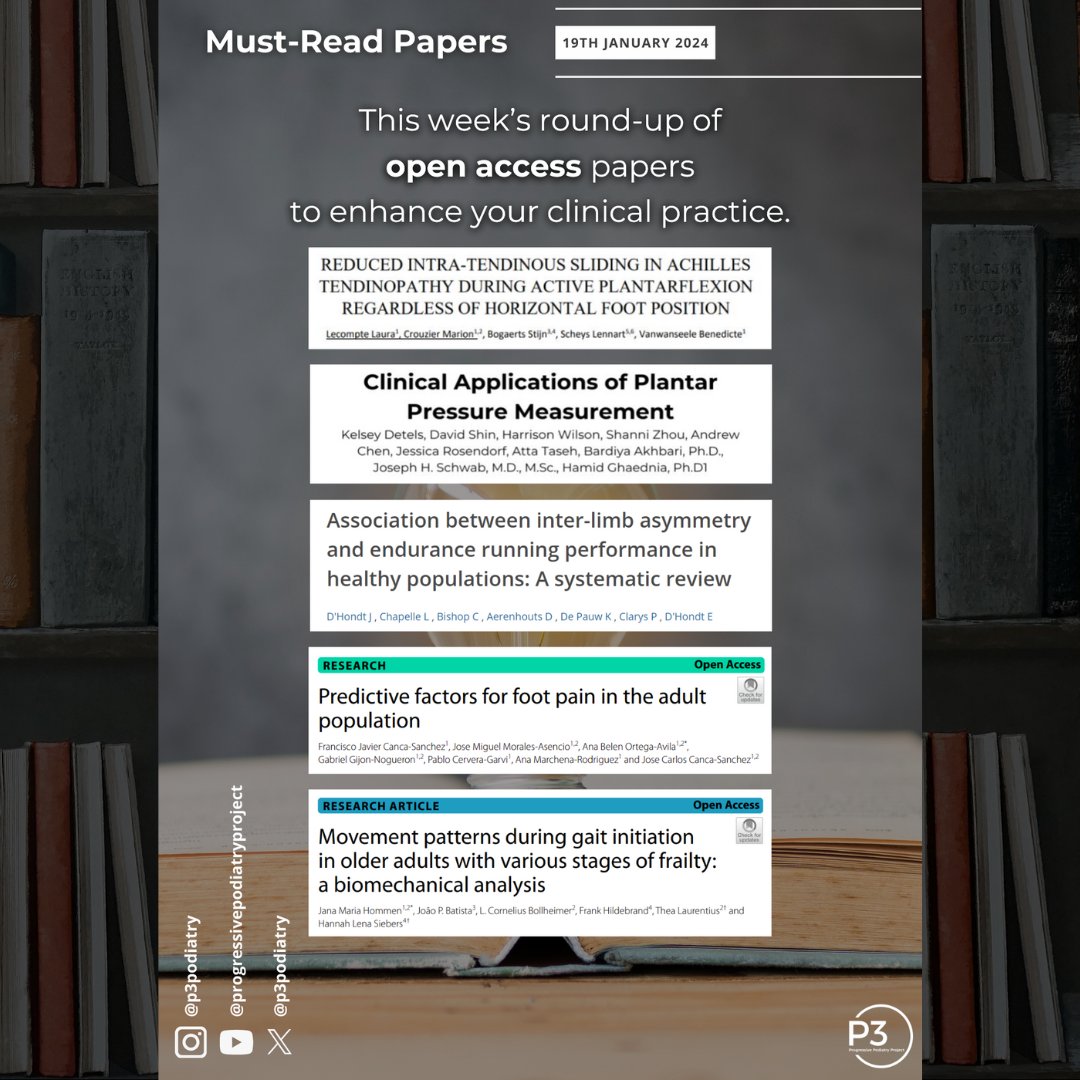 P3Podiatry's tweet photo. If you'd like to subscribe to a monthly open access paper drop by me via The Progressive Podiatry Project, head to https://t.co/uiLml1ikDV

#research #podiatry #gait #biomechanics #tendinopathy #gaitanalysis #running #runningperformance #pain #pronation #olderadults #fallsrisk https://t.co/3aiy6x6qQz