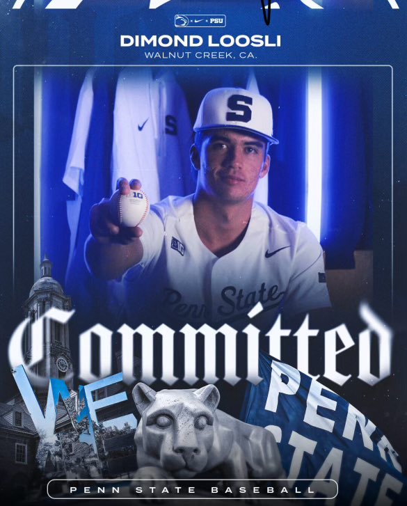 I’m excited to announce that I’ll be continuing my academic and baseball career at Penn State University. I want to thank God, family, friends, coaches, and teammates for their endless support throughout this journey. Can’t wait to be a Nittany Lion!#WeAre Proverbs 16:3 #signee
