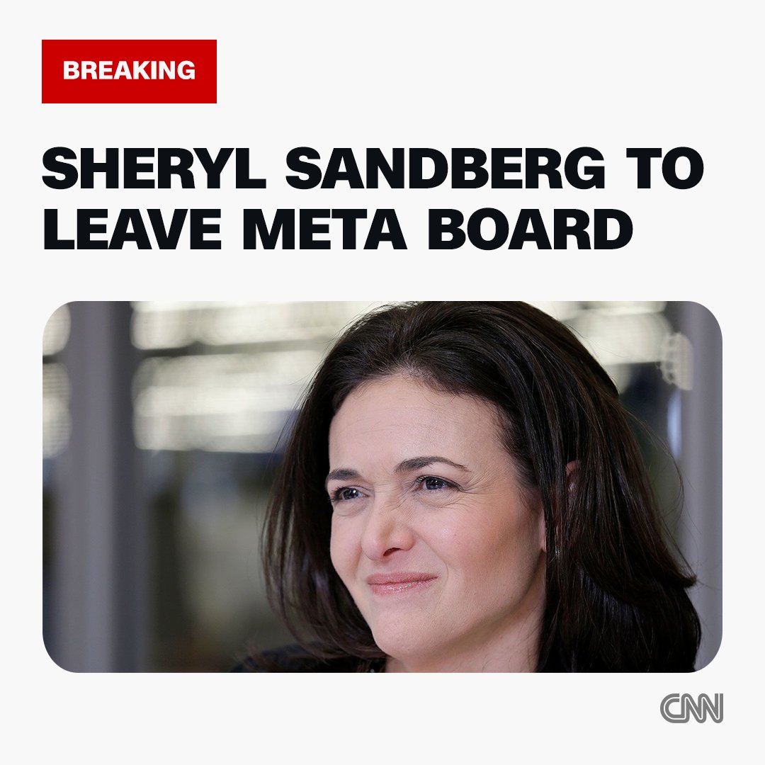 Former longtime Meta chief operating officer Sheryl Sandberg will not remain on the company's board after her term ends in May cnn.it/4aUCA81