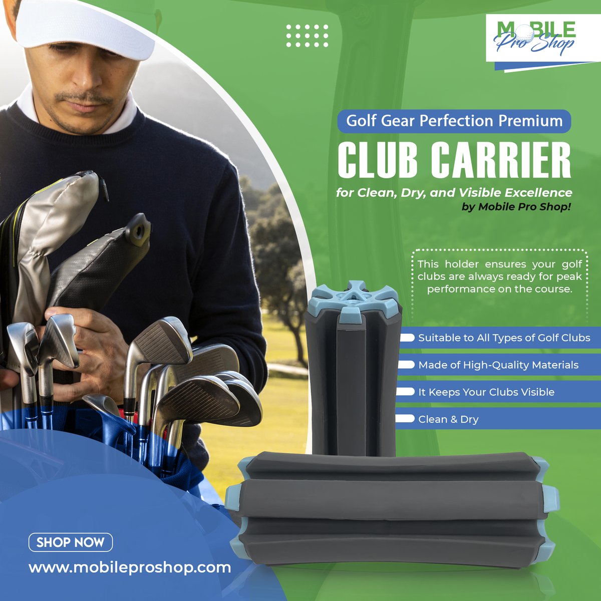 Golf Gear Perfection Premium Club Carrier for Clean, Dry, and Visible Excellence by Mobile Pro Shop!

#GolfGearEssentials #ProShopPerfection #ClubCare #PremiumQuality #GolfersChoice #StayCleanStayReady #MobileProShop #GolfClubCarrier #PeakPerformance