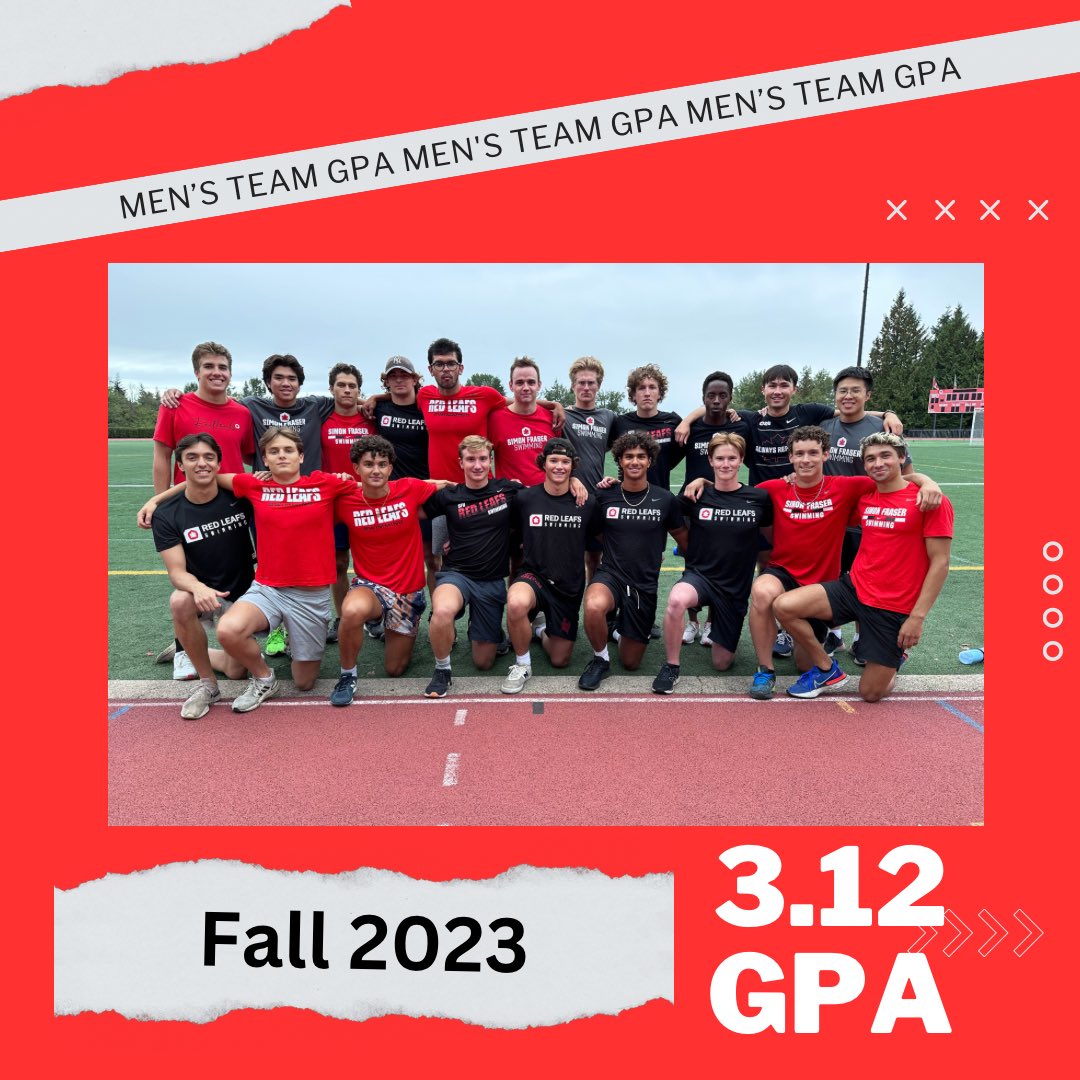 SFU_Swim's tweet photo. Men’s team 3.12 GPA 👍 https://t.co/IqQrVfUr31