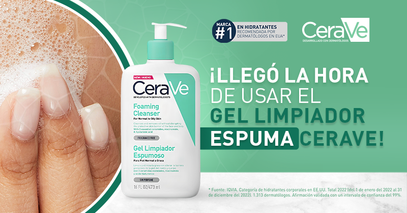 CeraveCAM's tweet photo. 💆‍♀️🧴Elige el Gel Limpiador Espumoso CeraVe que además de limpiar profundamente ayuda a mantener el equilibrio de la hidratación en la piel #LimpiezaCeraVe https://t.co/yiwxEI1xMo