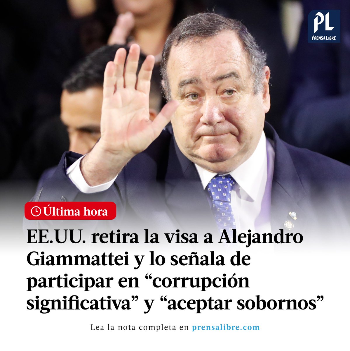 El Departamento de Estado de EE.UU. ha anunciado que el expresidente de Guatemala, Alejandro Giammattei ha sido designado como actor corrupto y lo declara inelegible. #ÚltimaHora

Lea más aquí: bit.ly/47zczIo