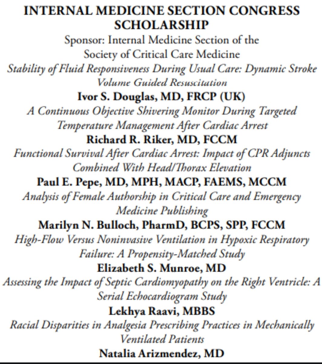 Congratulations to our Section's 7 Congress Scholarship Winners! We are truly looking forward to your research presentations.