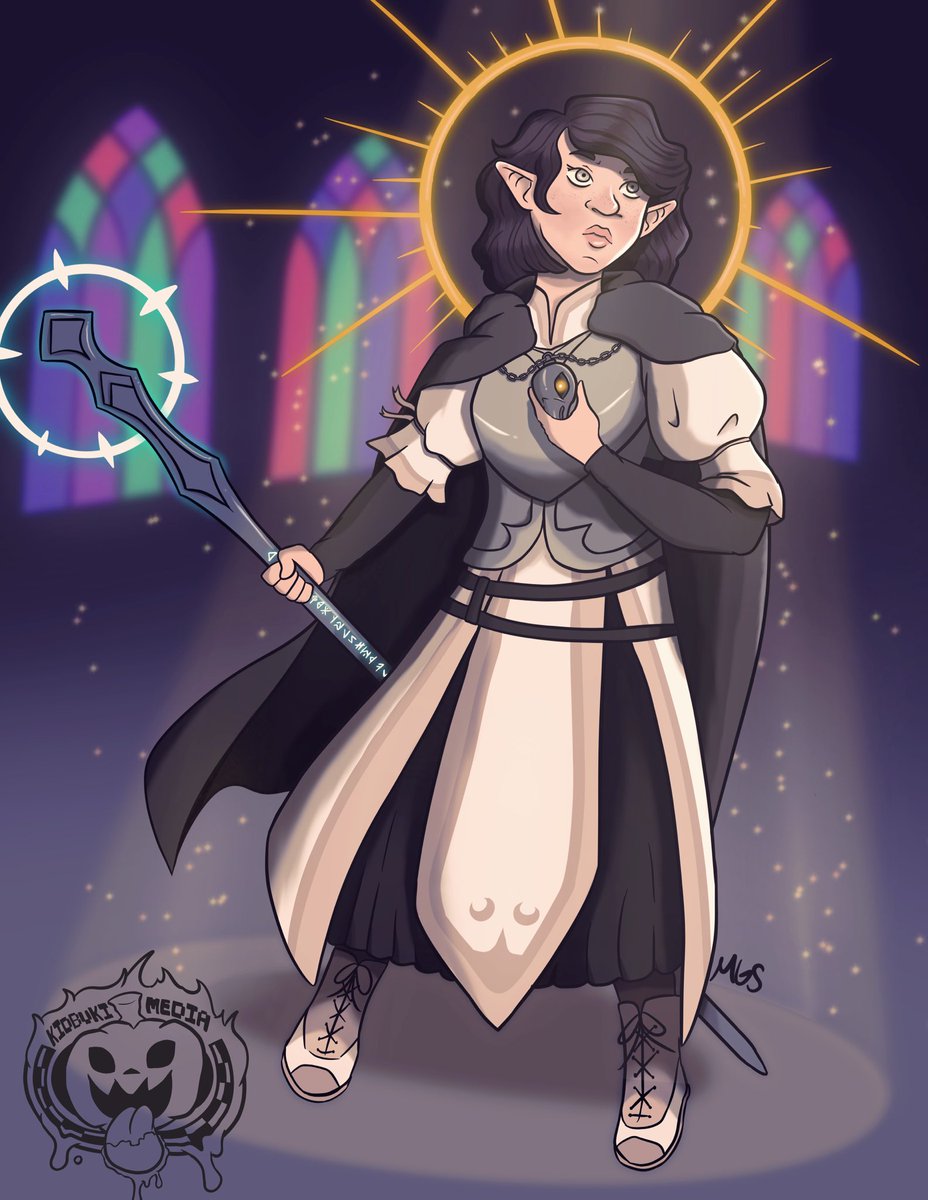 Here’s one of my D&D characters I play in the Curse of Strahd campaign I am a part of. Darcissa Alby, once a corrupted priestess now redeemed. One of my favorites, even if she spent half a campaign dead, thanks Strahd. #oc #art #digitalart #DnDcharacter #ArtistOnTwitter