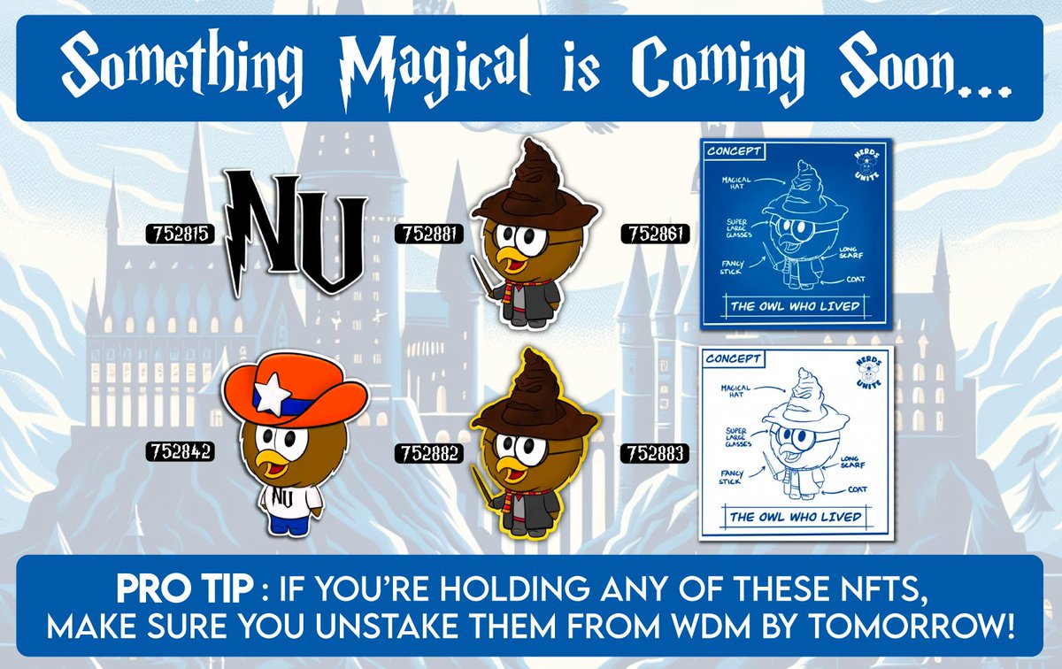 CSSully's tweet photo. If you've been collecting HOOT NFTs, or want to get started, there is something MAGICAL coming for collectors holding "The Owl Who Lived" NFTs!

These links might also help:
🦉 https://t.co/bsPWcYSdGF
🦉 https://t.co/WPvGkH0dV1 https://t.co/zHFrDdAha8