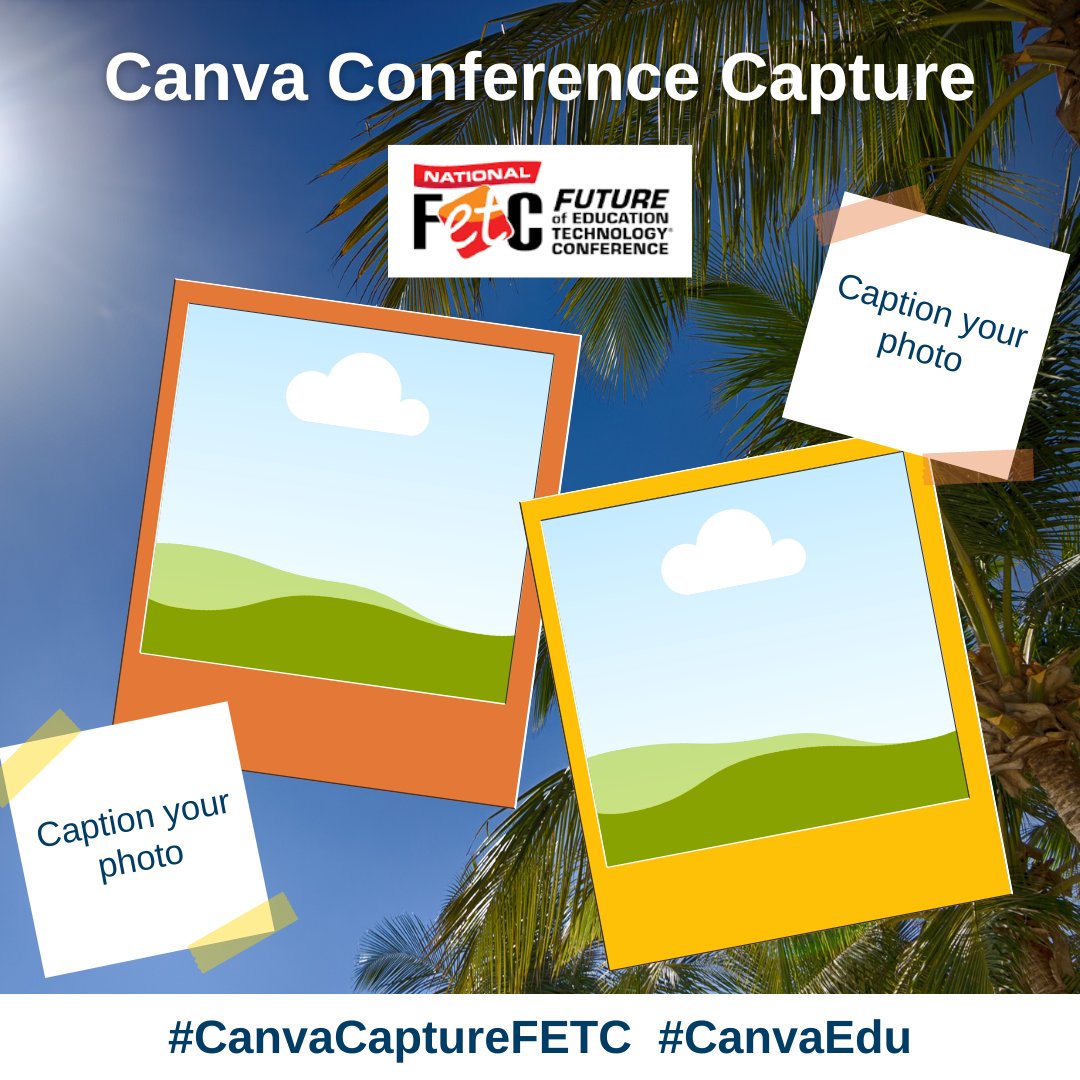 📢 Attention all <a href="/fetc/">FETC</a> goers! Capture your conference journey with <a href="/CanvaEdu/">Canva Education</a>! We've got 2⃣ exciting templates for you to share your journey from start to finish. 

✈️ Snap your travel highlights
🤯 Celebrate your favorite sessions
👀 Give the inside scoop on all the coolest