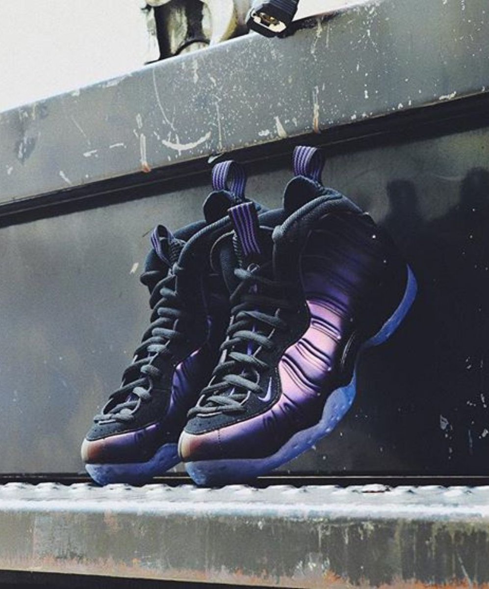 eggplant foamposite on feet