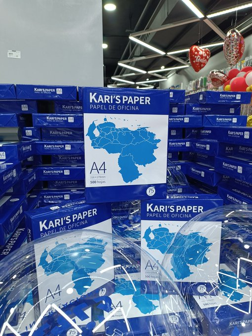 ¿Alguien sabrá quien distribuye en Venezuela las resmas de papel Kari´s paper? #17Ene #MiMapa