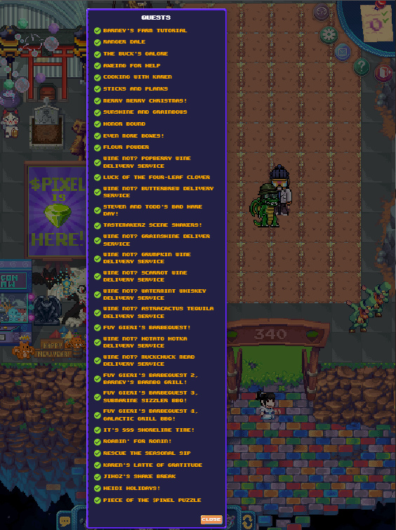 SloppySteaks340's tweet image. Seeing that sweet, sweet "0" for quests is one of the best feelings in @pixels_online 

#OCD #Completionist #NeedMoreQuests