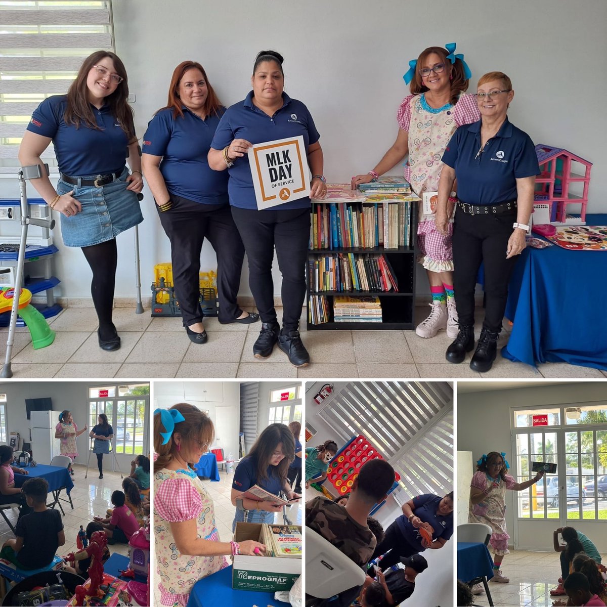 Recientemente nuestros miembros @AmeriCorps visitaron el proyecto de vivienda Villa de la Rosa en Aibonito para celebrar el #MLKdayofservice. Fomentamos la lectura llevándole a niños un librero repleto de libros y compartiendo cuentos con ellos. 

 #AMERICORPS 🇵🇷 #AMSIPR
