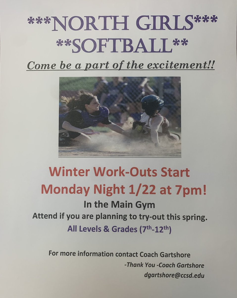CHS NORTH Softball tweet media