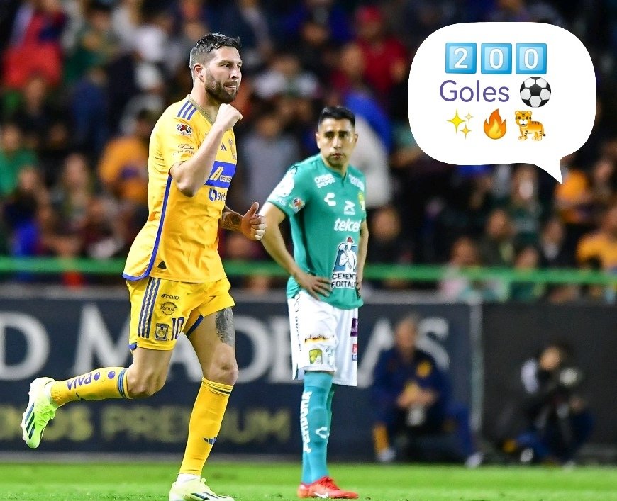 ‼️🅰️ndre-Pierre Gignac alcanza la marca de 2️⃣0️⃣0️⃣ Goles‼️

🟡 Partido 362 con los 🐯

🔵 Liga MX ➡️ 1️⃣7️⃣5️⃣ dianas

⚪ Concacaf 1️⃣6️⃣ pepinos

🐅 Mundial de Clubes 3️⃣ tantos

🏆 Copa MX 2️⃣ más

🎯 Leagues Cup 2️⃣ a la cuenta

✨ Libertadores 1️⃣ ➕

🐈 Campeón de Campeones
1️⃣ gol⚽