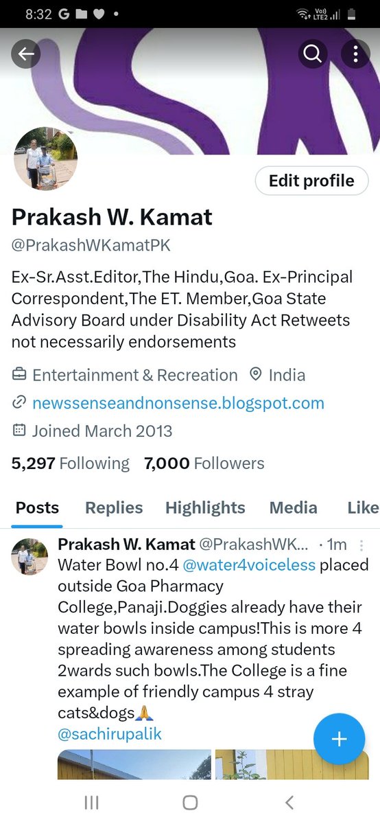 Thank you🙏 my friends,supporters,well-wishers who follow me on twitter to support my cause of amplifying the voice of voiceless/those with feeble voice:persons with disability,stray animals,vulnerable communities like children,LGBTQ, others. These battles cant be fought alone🙏