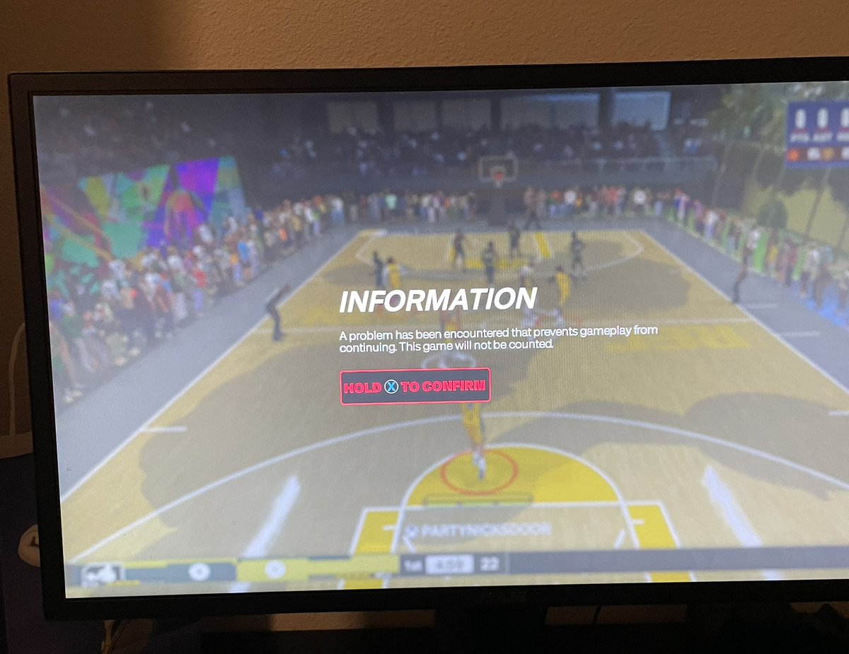 PARTYNlCKSDOOR's tweet photo. @2KSupport I keep getting this error after starting any game in 2K I pay less than 10 seconds after tip off. I literally can’t play the game. I’ve restarted my router and Xbox https://t.co/cgb7CBZz9W