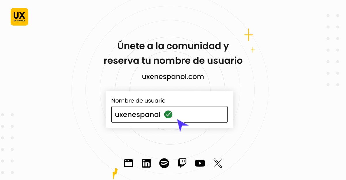 ¡A todos los apasionados por el diseño de experiencias! ¡Es momento de reservar tu nombre de usuario en uxenespanol.com! 🚀

Crea tu usuario y se uno de los primeros fundadores de esta nueva era.
#UXenEspanol #DiseñoDeExperiencia #Registro #ComunidadUX