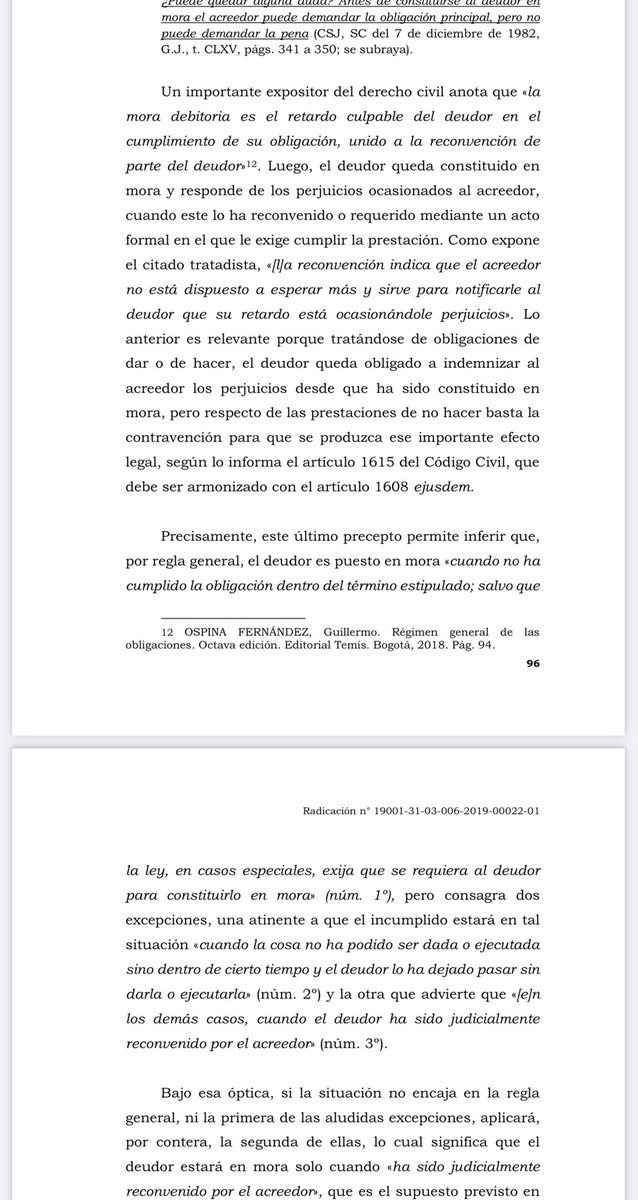 jairoparrac's tweet photo. DIFERENCIA ENTRE INCUMPLIMIENTO Y MORA. CSJ (SC514-2023): —⬇️⬇️— https://t.co/LczOhMtGUt
