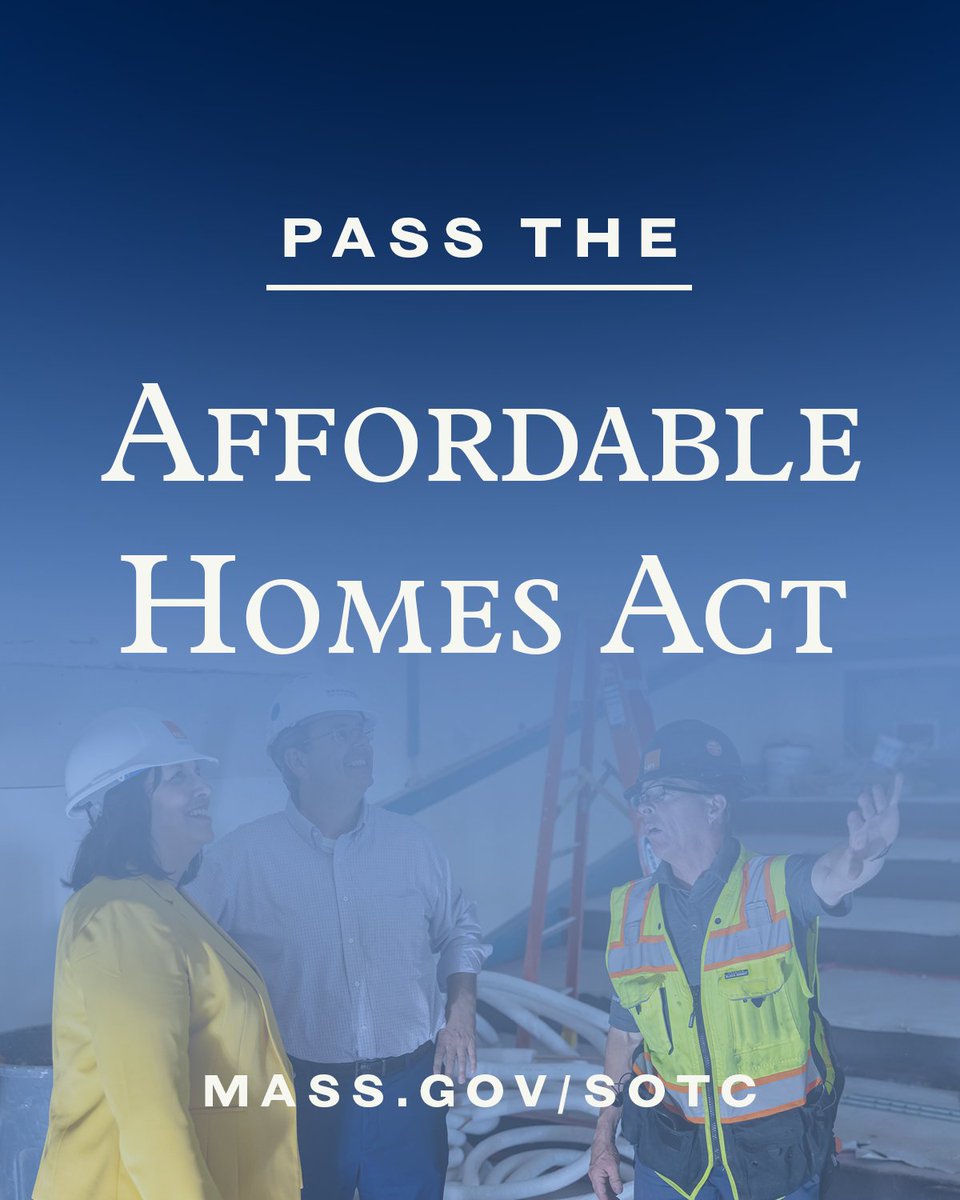 We will build affordable homes at every income level. 
We will make homeownership a reality for more families. 
We will create good construction careers with strong labor standards.

It all starts with passing the Affordable Homes Act. #MASOTC