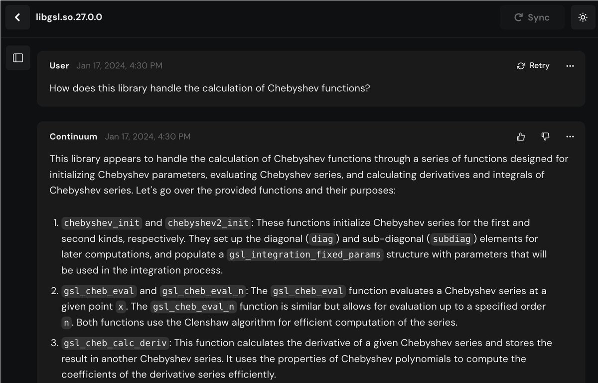 Continuum now supports binary decompilation! Upload any binary to ask questions about it. Beta is live for all users — only decompile things you have permission for 😉