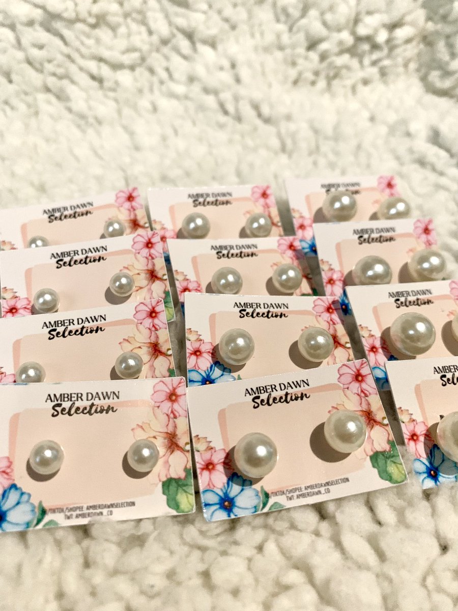 Faux Rhinestone and Pearl Stud Earrings for Fashion & Daily Use with Plastic Silicone  Earplug

Starting Price: ₱10
Available Size: 4mm, 6mm, 8mm & 10mm.

Direct checkout on our Tiktok Account: tiktok.com/@amberdawnsele…

#Earrings #PearlEarrings #RhinestoneEarrings #SHEIN
