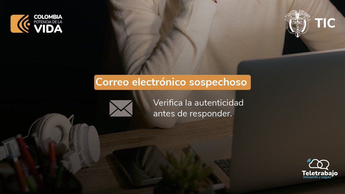 TeletrabajoCo's tweet photo. 🚨 En el Día Internacional de la #ProtecciónDeDatos, te recordamos que la actividad no autorizada y la presencia de correos sospechosos, podrían indicar el robo de tu información.

Conoce más en https://t.co/vtEC50LZeh https://t.co/vilfkapIzy