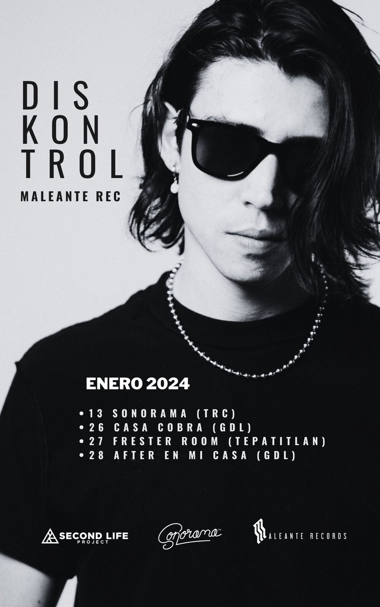 Diskontrolmusic's tweet photo. Enero 24 
13 @salonsonorama  ✅
26 @casacobragdl 
27 #FresterRoomMezcaleria
28 #AfterEnMiCasaGDL

@maleanterecords , #Secondlifeproject https://t.co/Fp8NZNgJl7