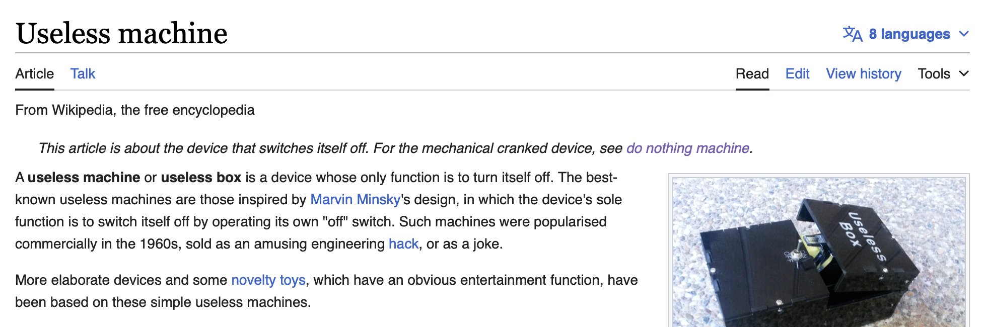 Useless machine - Wikipedia