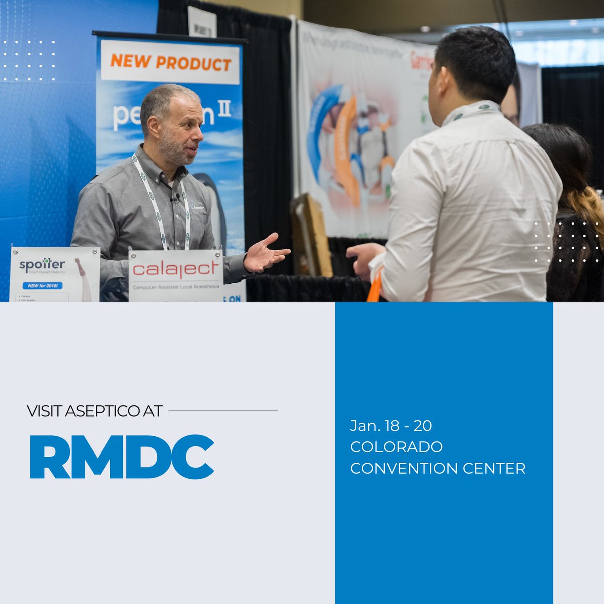 Aseptico will be at the Rocky Mountain Dental Convention in Denver, CO from Jan. 18th to 20th! We will have all our top products on display, including the all-new AEU-1070 implant motor. Come check them out! #RMDC2024 #Denver