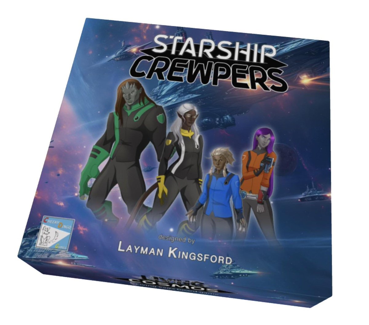 CheekyDingo's tweet image. The board game formerly known as Living Starship has been rebranded to more accurately capture its theme and play style. This new name also helps distinguish it from the novels also set in the Living Cosmos universe.