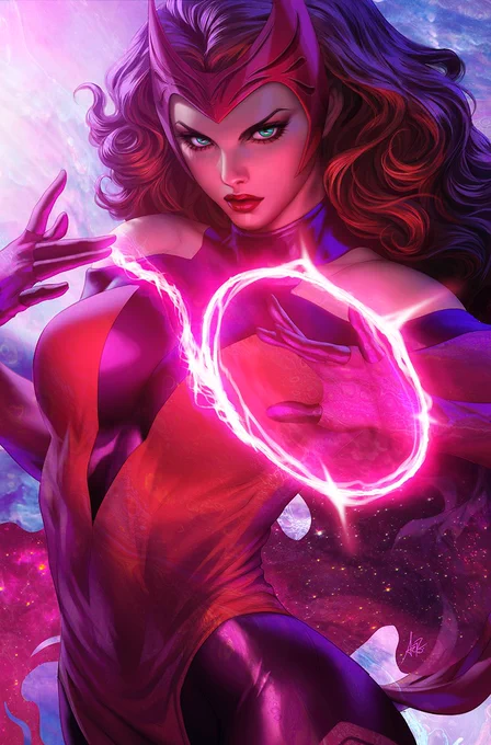 Announcing my new exclusive Scarlet Witch covers for  next month. The modern version (left) can be purchased at their merch booth and the classic version (right) will be available exclusively at our  booth! #scarletwitch