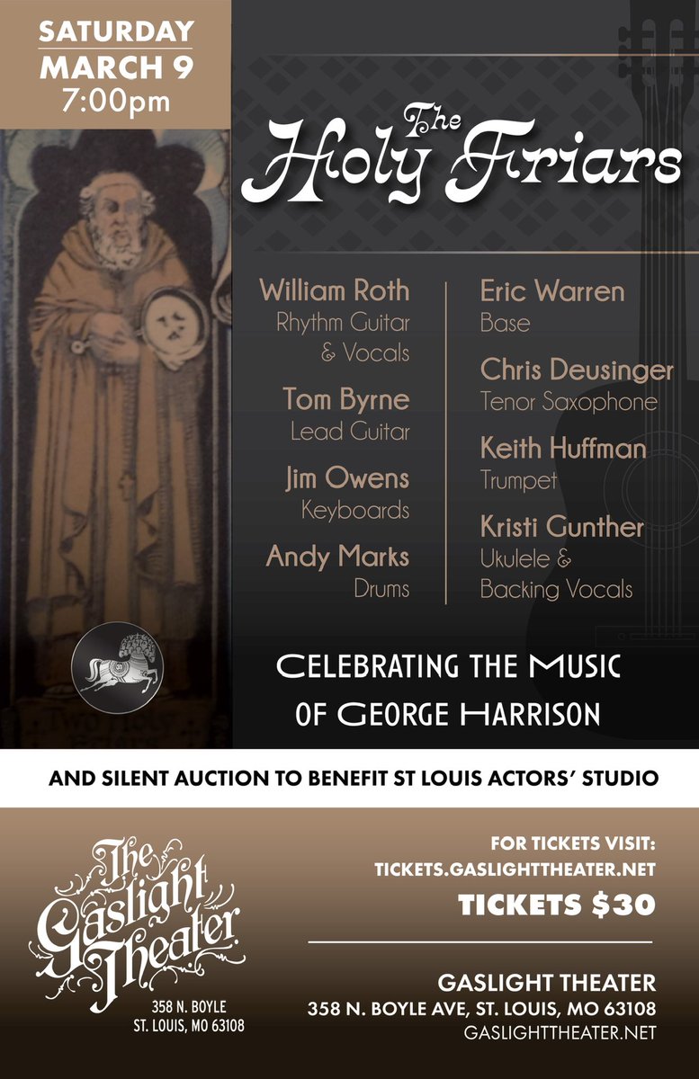 STLAS1's tweet image. STLAS fundraiser. #georgeharrison

tickets.gaslighttheater.net/event/the-holy…