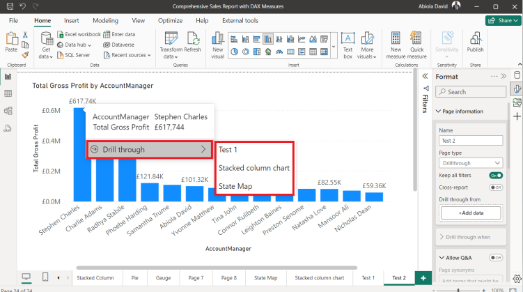 AbiolaDavid01's tweet photo. The drill-through is one of the coolest feature in Power BI that allows navigating from one visual or report to another focusing on a specific data point. Guess what, you can drill-through as many report pages or visuals as required.

#PowerBI #Drillthrough https://t.co/gh7jYiKOyP