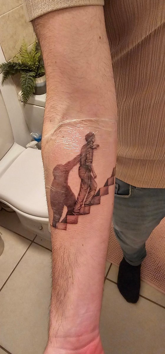 Got a tattoo of my favourite scene from The Truman Show. Only just realised it was Jim Carreys birthday