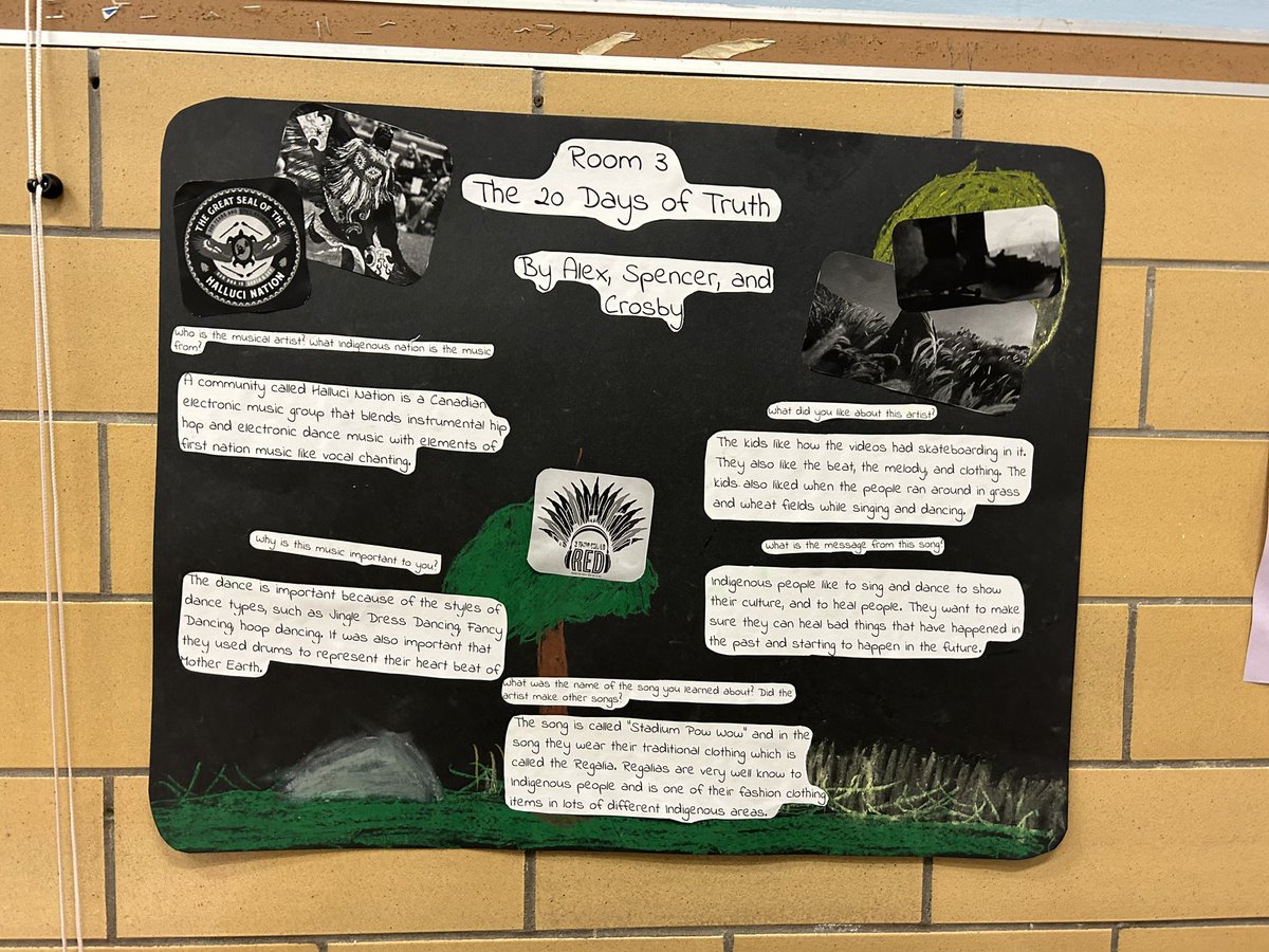 Just a few of the learning from 20 Days of Truth @RolphRoadSchool. Thank you to Mr. William's 5/6 class for leading this once again, interviewing classes & showcasing the learning from each class. @tdsb @UIEC_Tdsb @TDSB_MHWB @AHoward_tdsb @Frances_TDSB