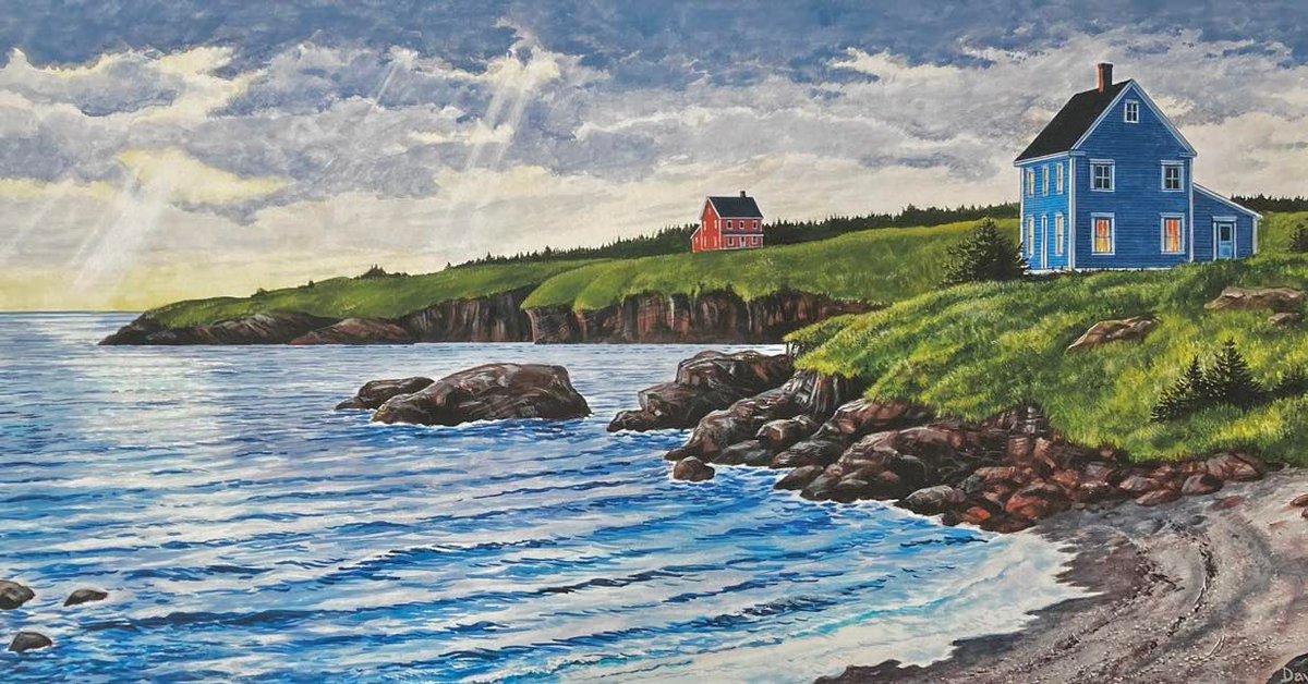 NLShop's tweet photo. Saltbox Point, a limited edition print by NL artist Dave Hoddinott. Each print measures 12 x 26.5 unframed ($175); 21 x 35.5 framed ($299). For more information on this print and the artist, please visit us online at https://t.co/DV3bVhUYwO https://t.co/6a4OoyX5KG