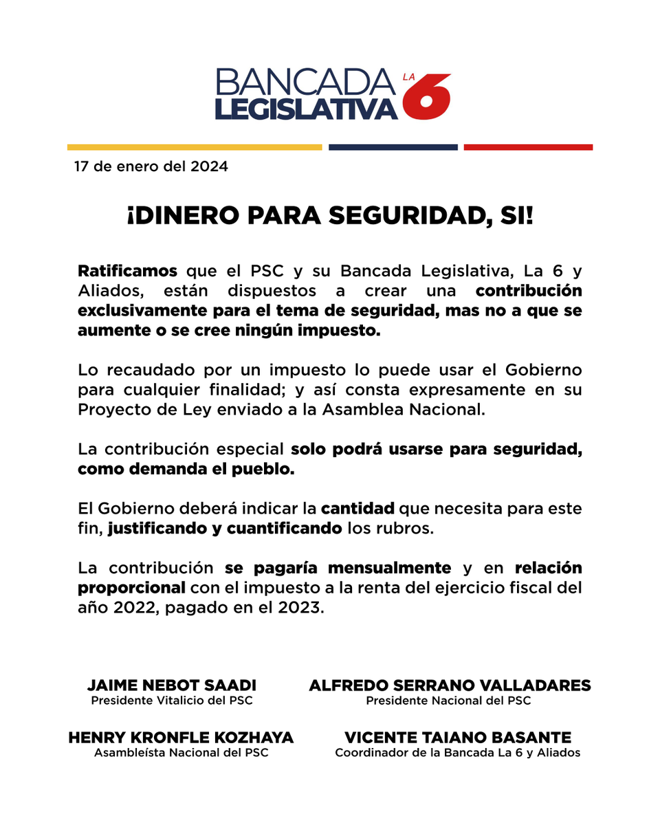 La6 y Aliados 🇪🇨 | Partido Social Cristiano tweet media