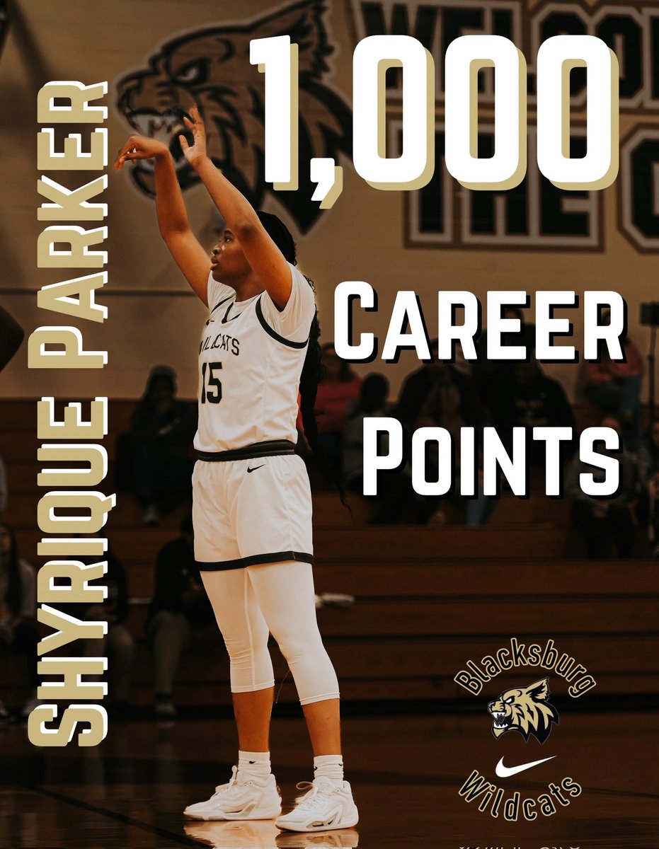 Blacksburg_Roar's tweet photo. Want to congratulate Shyrique Parker on scoring her 1000th point against Landrum tonight. L.E.O.  @shyshyque1 https://t.co/hSAVAJbLR1