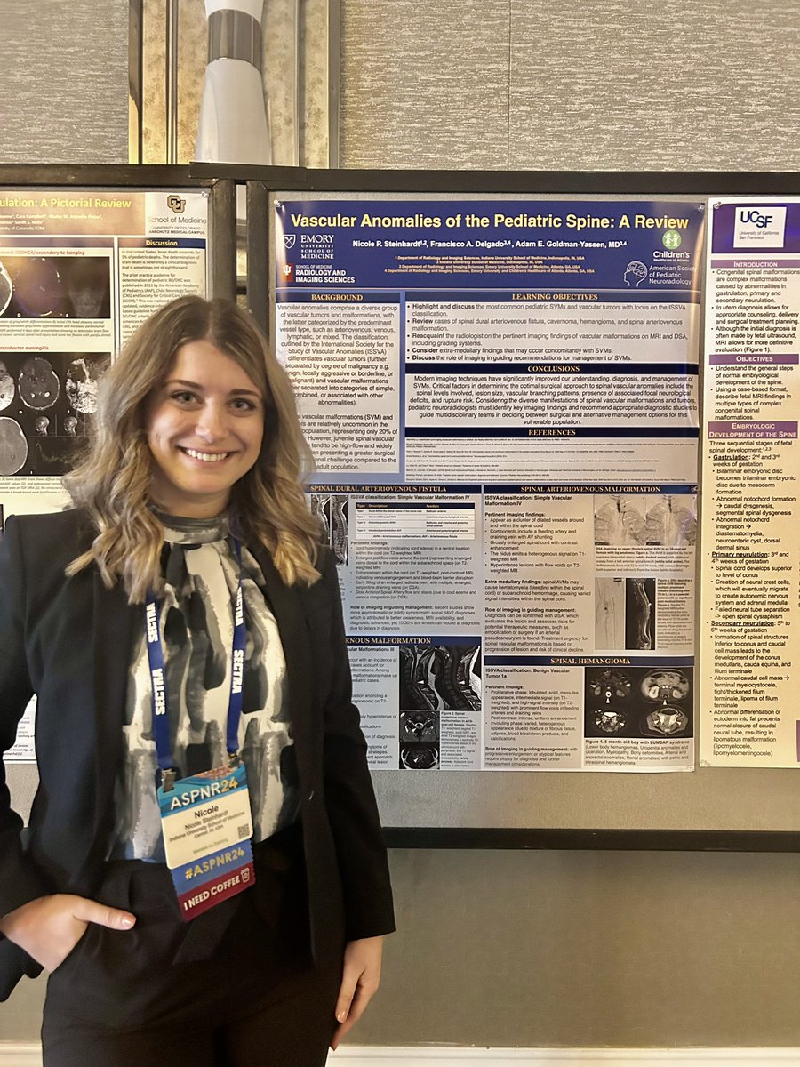 Reminiscing on the <a href="/The_ASPNR/">American Society of Pediatric Neuroradiology</a> meeting last weekend. Thank you for the opportunity to showcase a #PediNeuroRad poster and connect with you all!