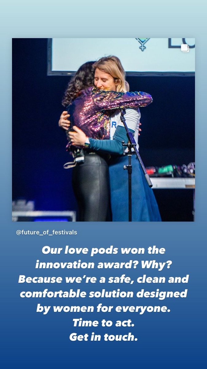 I forgot to post that in November, we won the Innovation Award at the Future of Festivals.