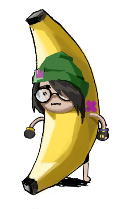 「banana standing」 illustration images(Latest)