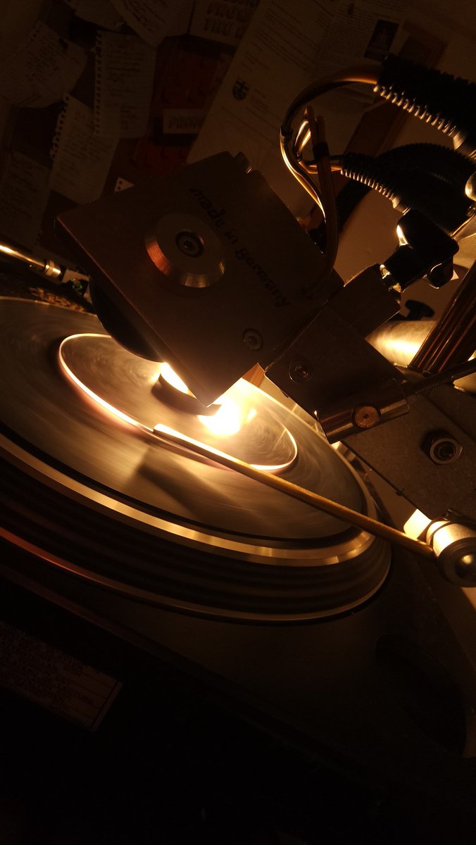 Learned the art of making records on a machine made in Germany by Master Souri. 9 am till 3 am. converting digital signals to electrical signals to acoustic signals which vibrates a microscopic diamond and cut grooves into virgin vinyl. #vinyl #music #mastering #vinylrecords