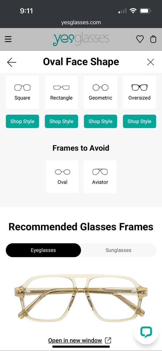 lauramjbee's tweet photo. @yesglasses a little confused. Used your face shape finder and then a big conflict with your recommendations. See if you can spot it. https://t.co/InmF6kpeHA