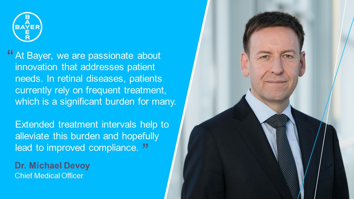 +++ #News +++ Today, the regulatory authority in Japan granted market authorization for a new option in two major retinal eye diseases. This supports our commitment to better patient care in #Ophthalmology. #TeamBayer Learn more: bayer.com/media/en-us/