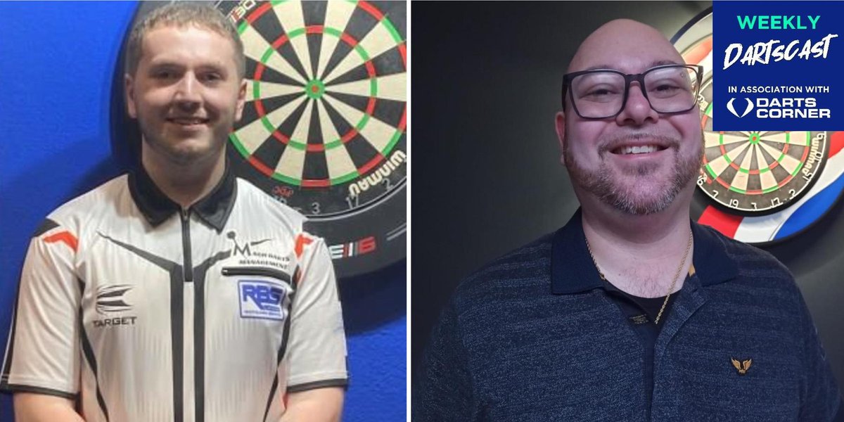 𝙉𝙀𝙒 𝙋𝙊𝘿𝘾𝘼𝙎𝙏! 

Episode 3⃣3️⃣9️⃣

🗣️ Guests
<a href="/L8tonbennett/">Leighton bennett🎯🎯</a>
Patrick Geeraets 

🗣️ Co-hosts 
<a href="/lalmoss20/">Lal Moss</a>
Burton DeWitt
 
🎯 Q-School review
🤔 Thoughts on the Euro Tour changes
📫 Return of the mailbag

Listen here 👇
bit.ly/3U2w2y0

in association with <a href="/DartsCorner/">Darts Corner</a>