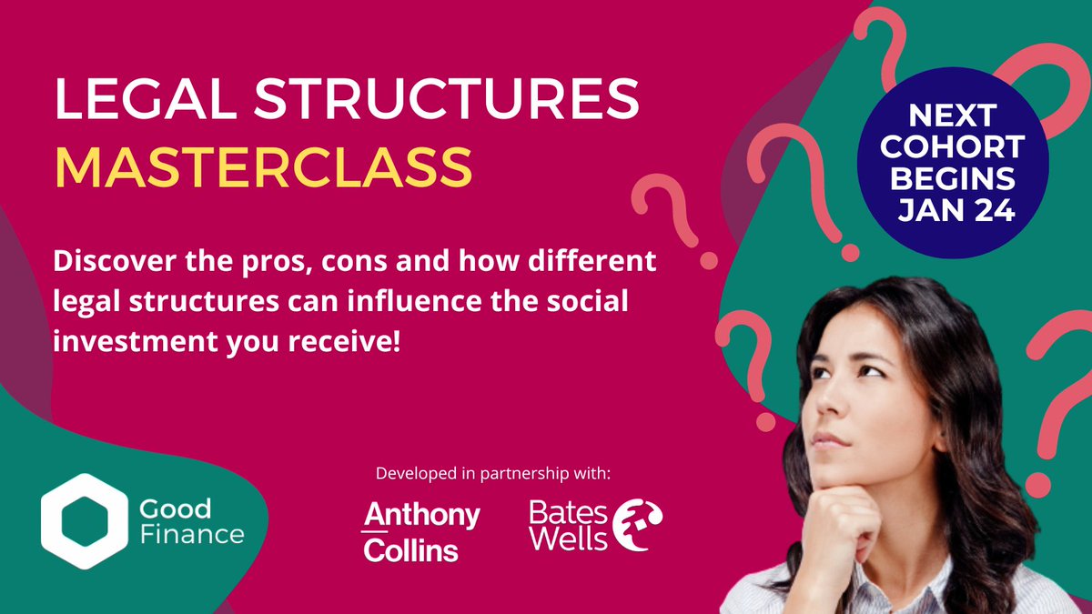 Do you know a CIC from a CIO? Start 2024 off with a bang and sign up for @GoodFinanceUK's Legal Structures Masterclass! Find out more and sign up to be part of our next course intake here: ow.ly/Fa2a50Qqt3f