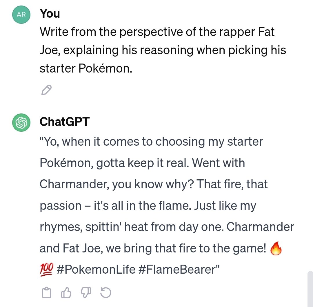 arocktweets's tweet image. 🔥💯 #PokemonLife #FlameBearer #ChatGPT @fatjoe